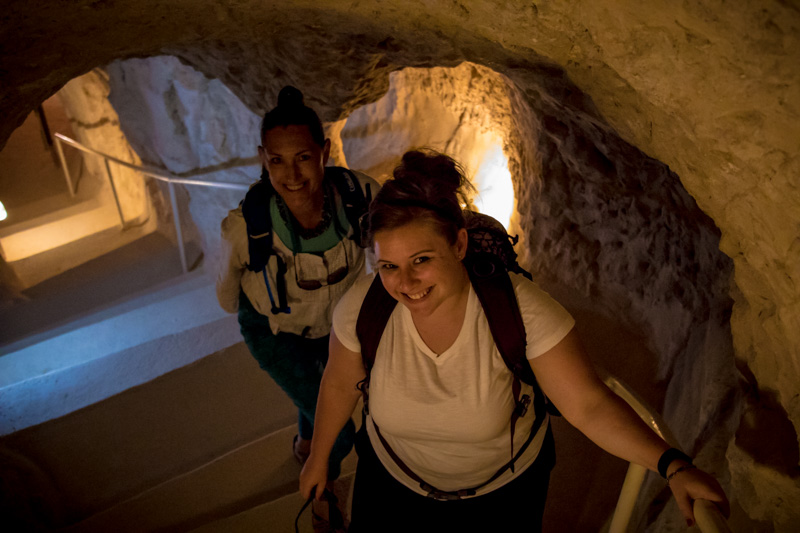 Two lovely ladies infiltrating Herod's fortress through the Zealot Tunnels!