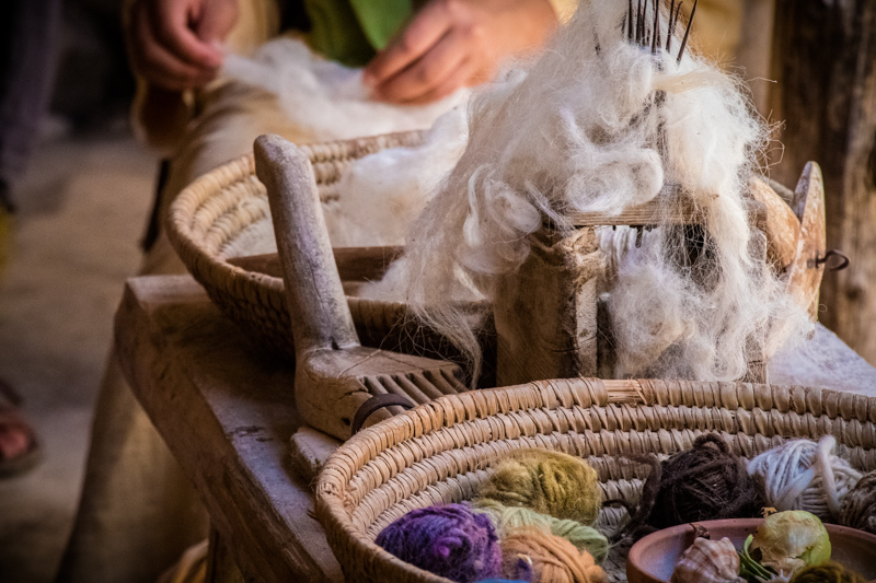 At Nazareth Village they do everything in the method of the first century, including farming, raising livestock, woodwork, winemaking, and even weaving!
