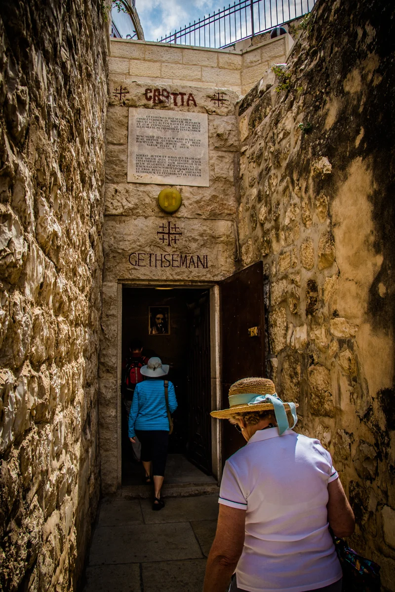 We visited this first century cave near the Garden of Gethsemane which may have been where the other disciples were left sleeping while Jesus went off with three of the disciples to pray.