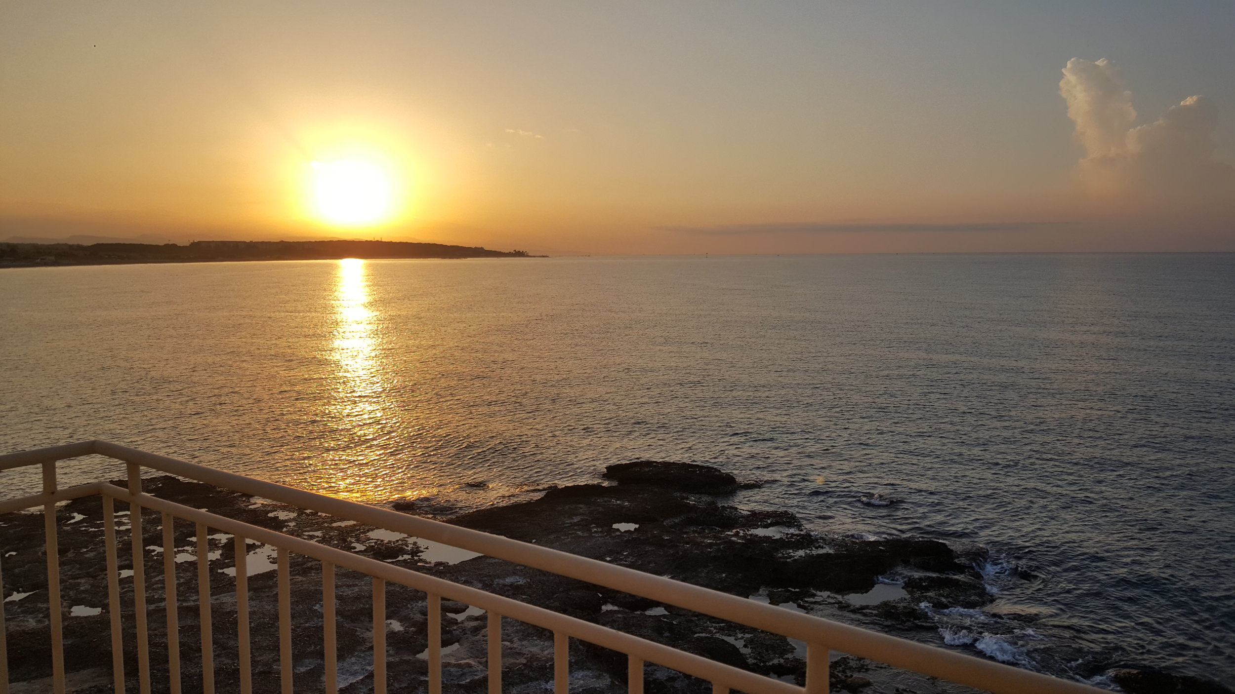 View from our hotel on the Mediterranean in ancient port of Side