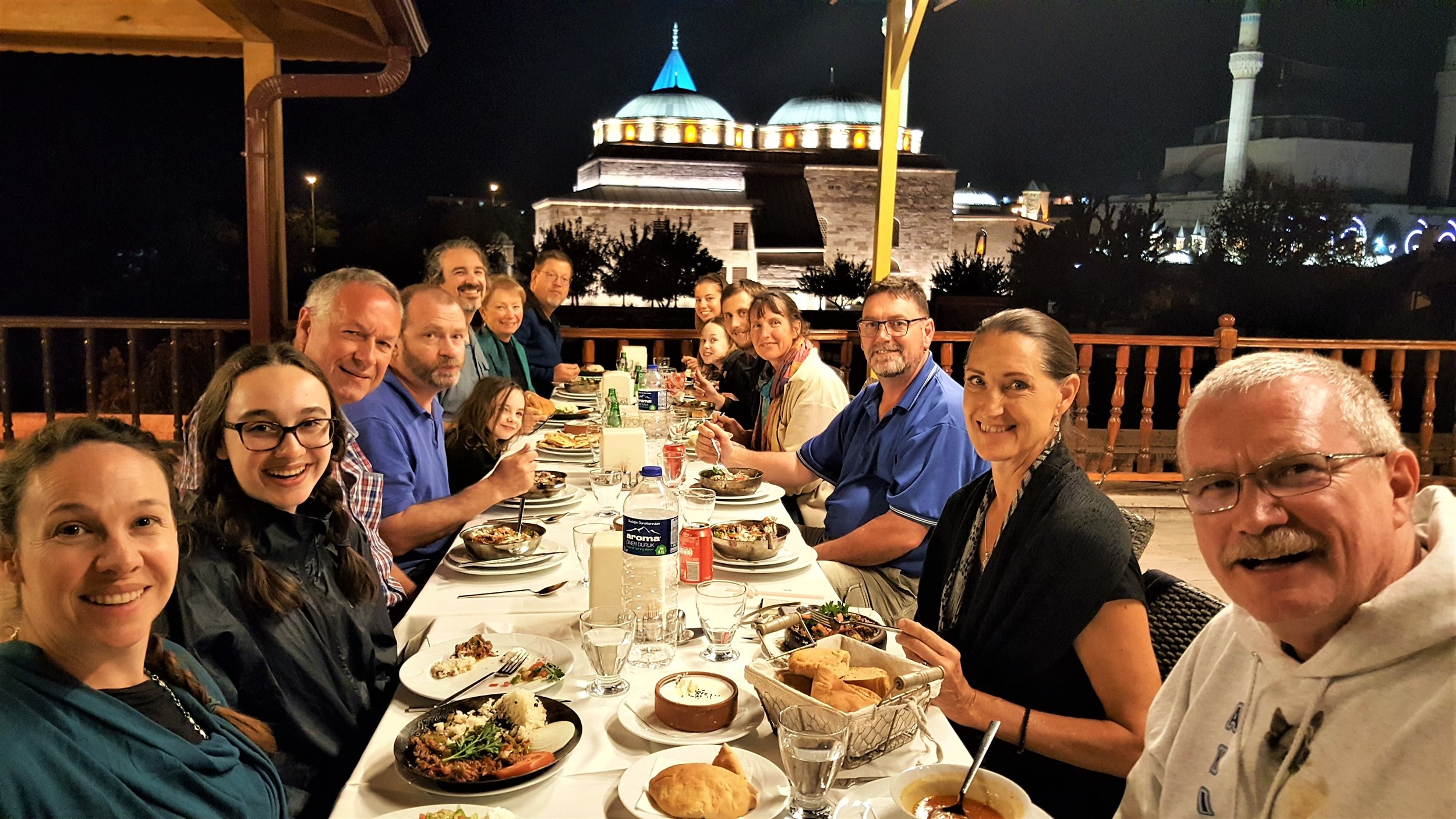 Dinner in Konya, Turkey, the site of ancient Iconium