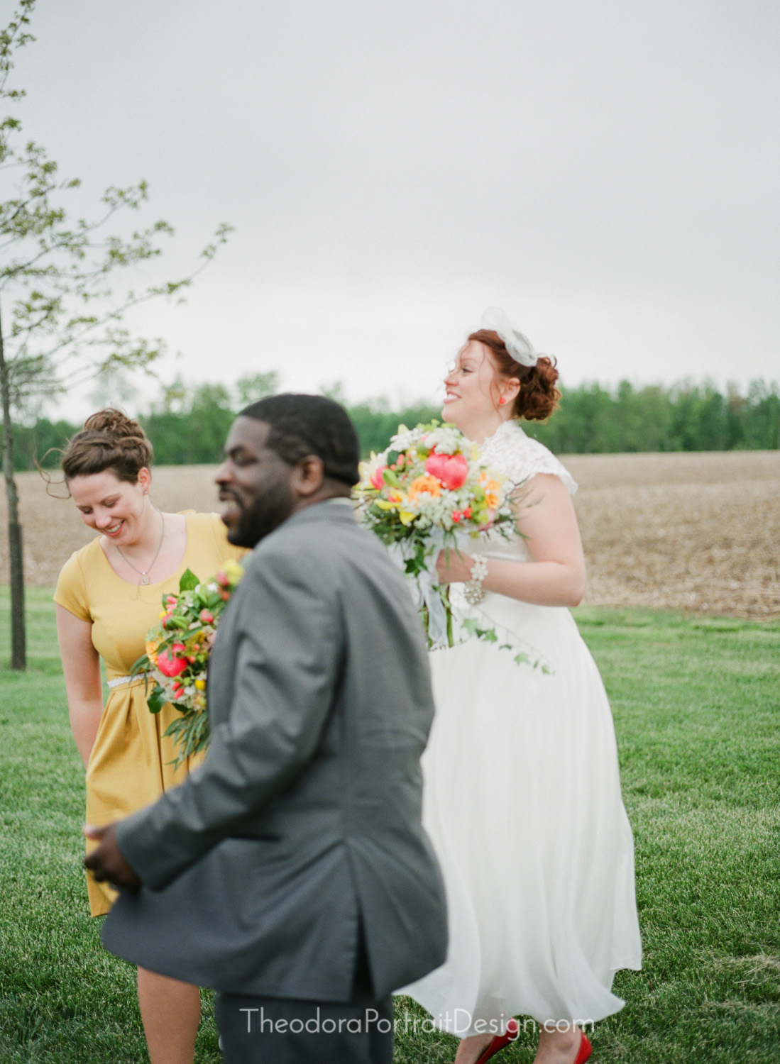  newlyweds   www.TheodoraPortraitDesign.com   film wedding photography 