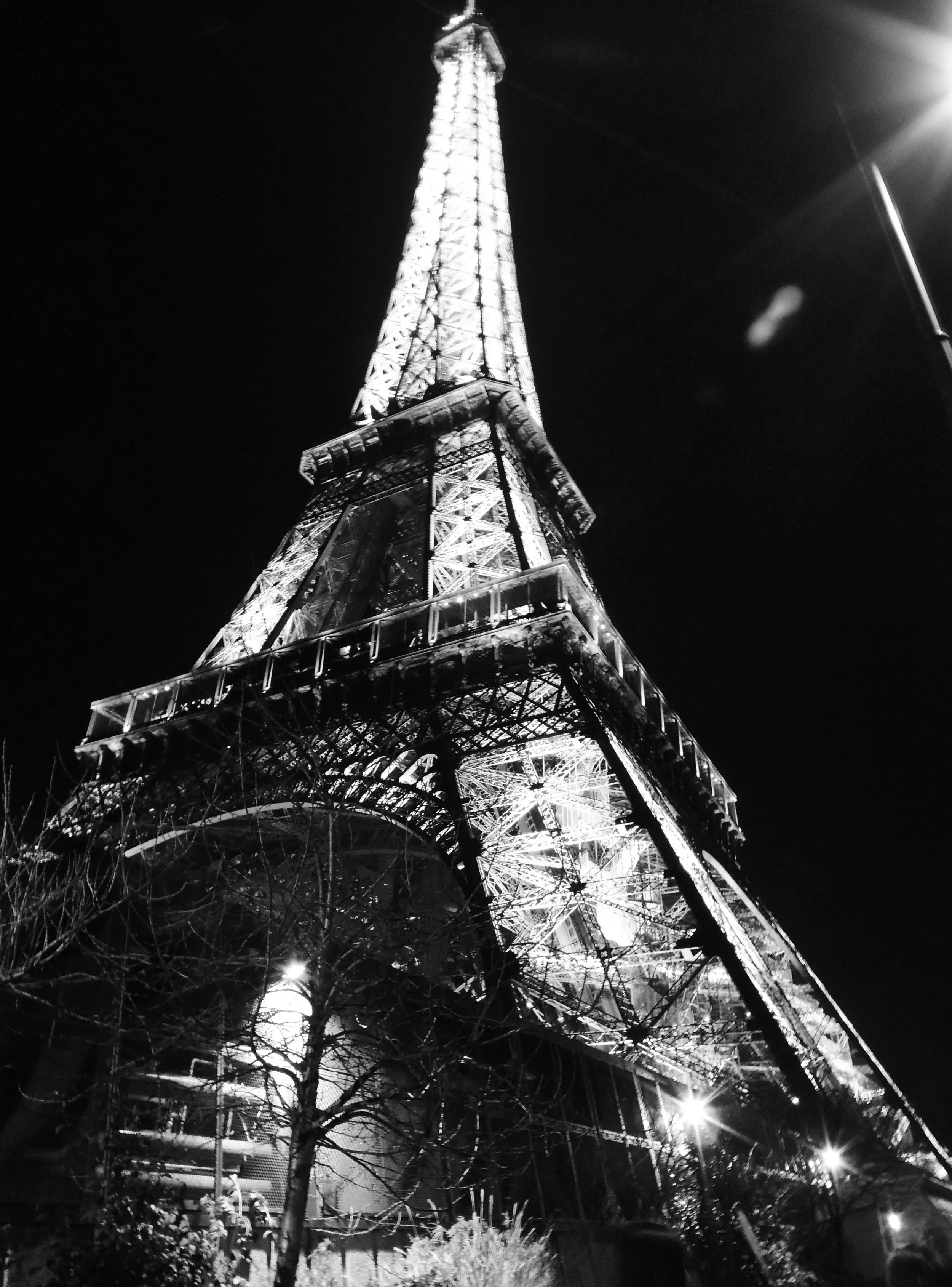 Black and White Eiffel Tower Photograph