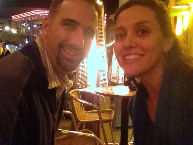 Here we are enjoying celebratory lemonades while in Florida last week for a major interview (see milestone #3 below). 