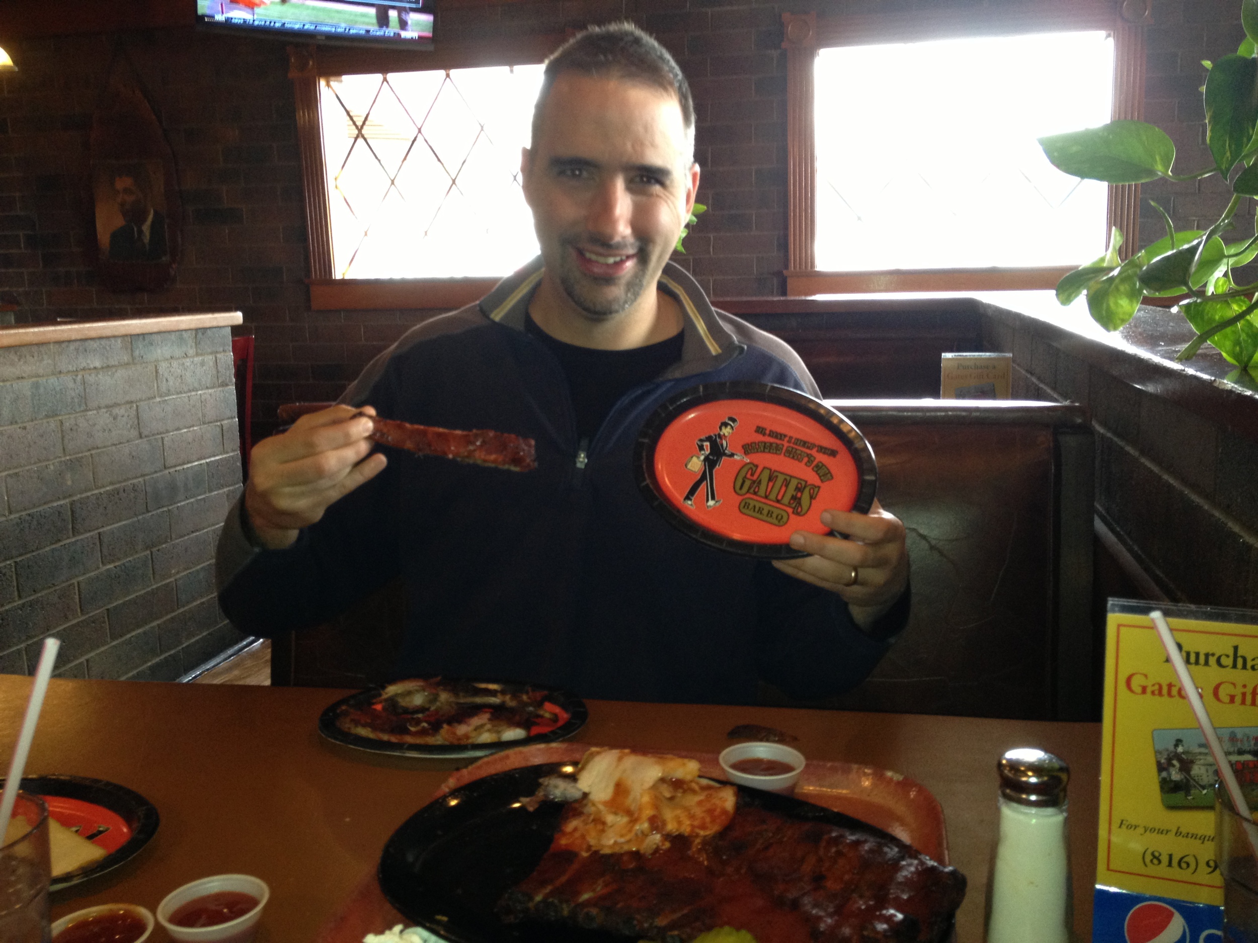 Mark getting his KC BBQ on