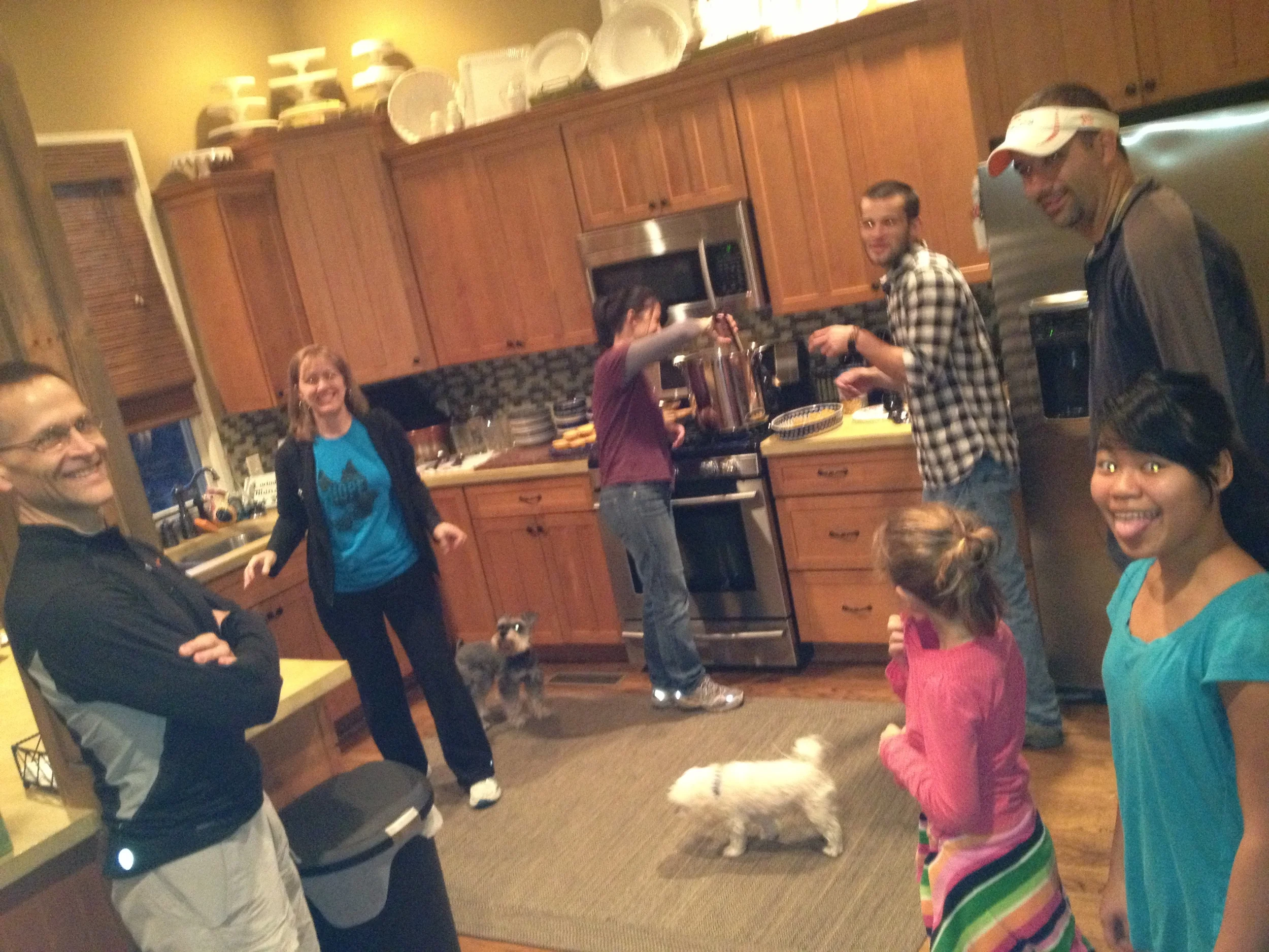 Getting spoiled in the Merrill's kitchen