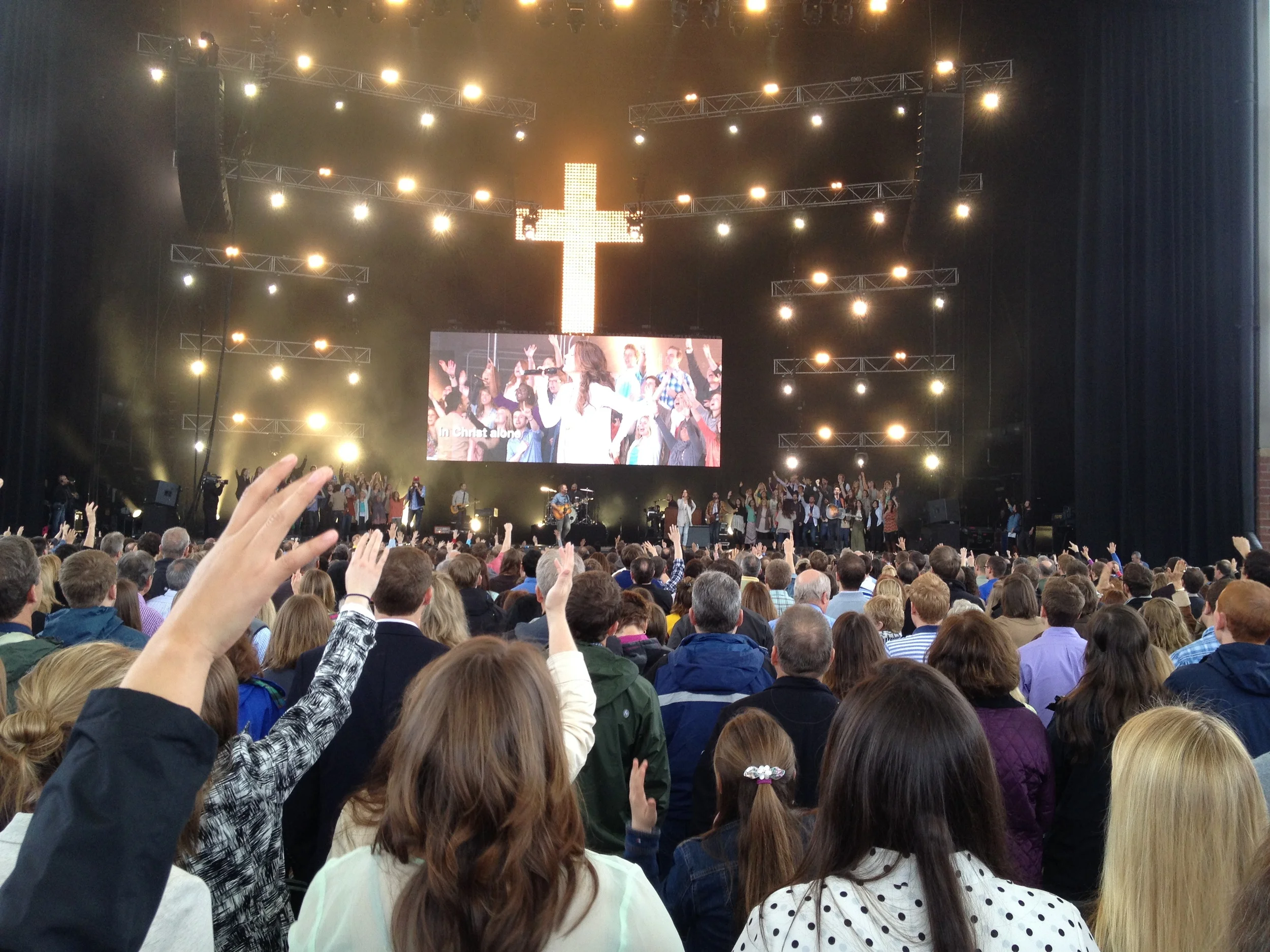 Easter worship at Louis Giglio's church in Atlanta