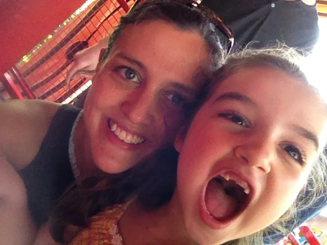 Hannah and Mommy having a blast!
