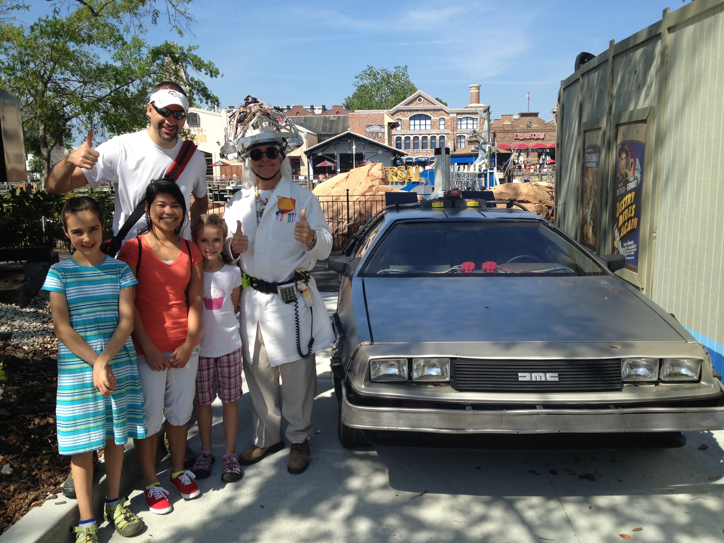 Mark and the kids go Back to the Future at Universal Studios in FL