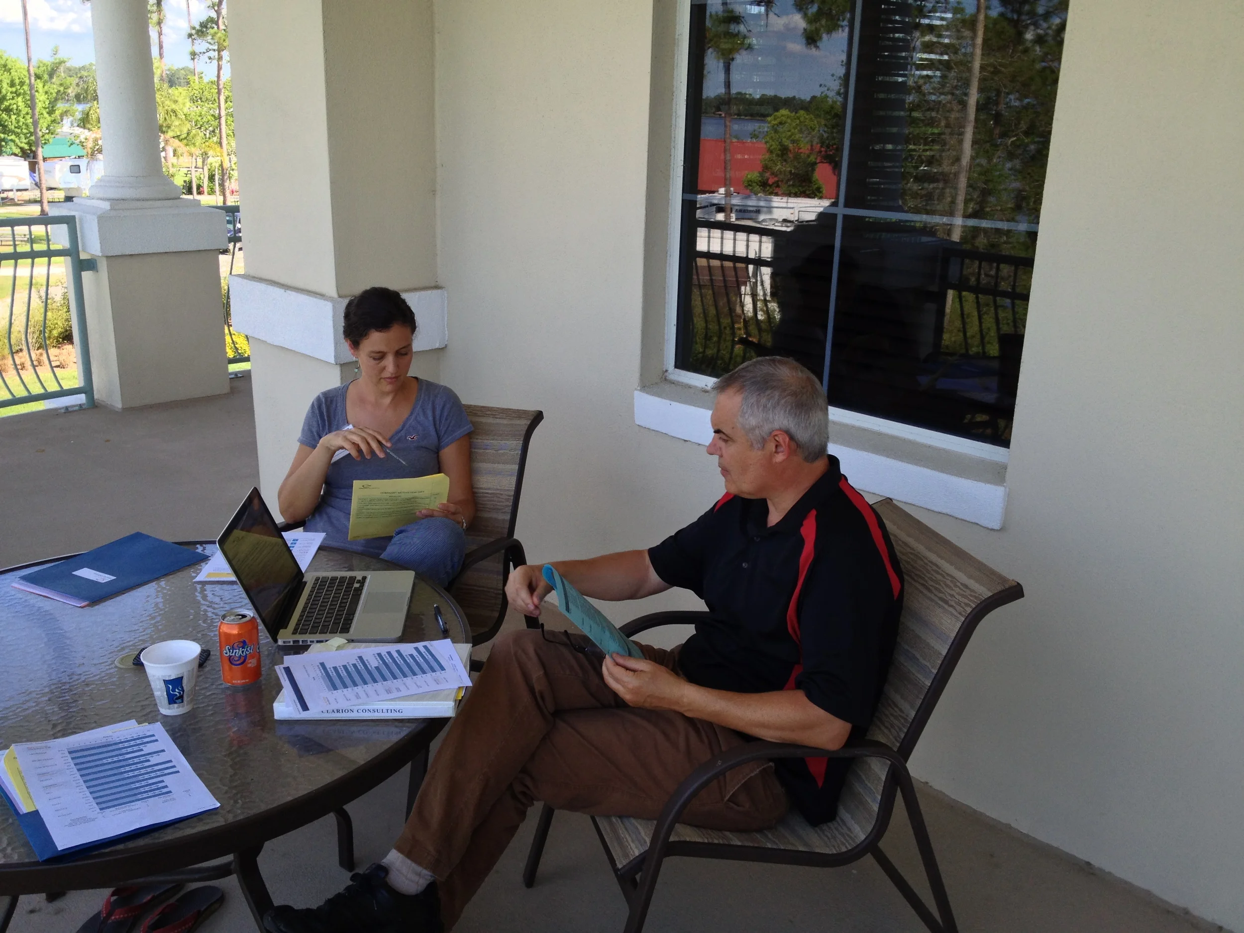 Jen working at Pioneers with our pre-field coach.
