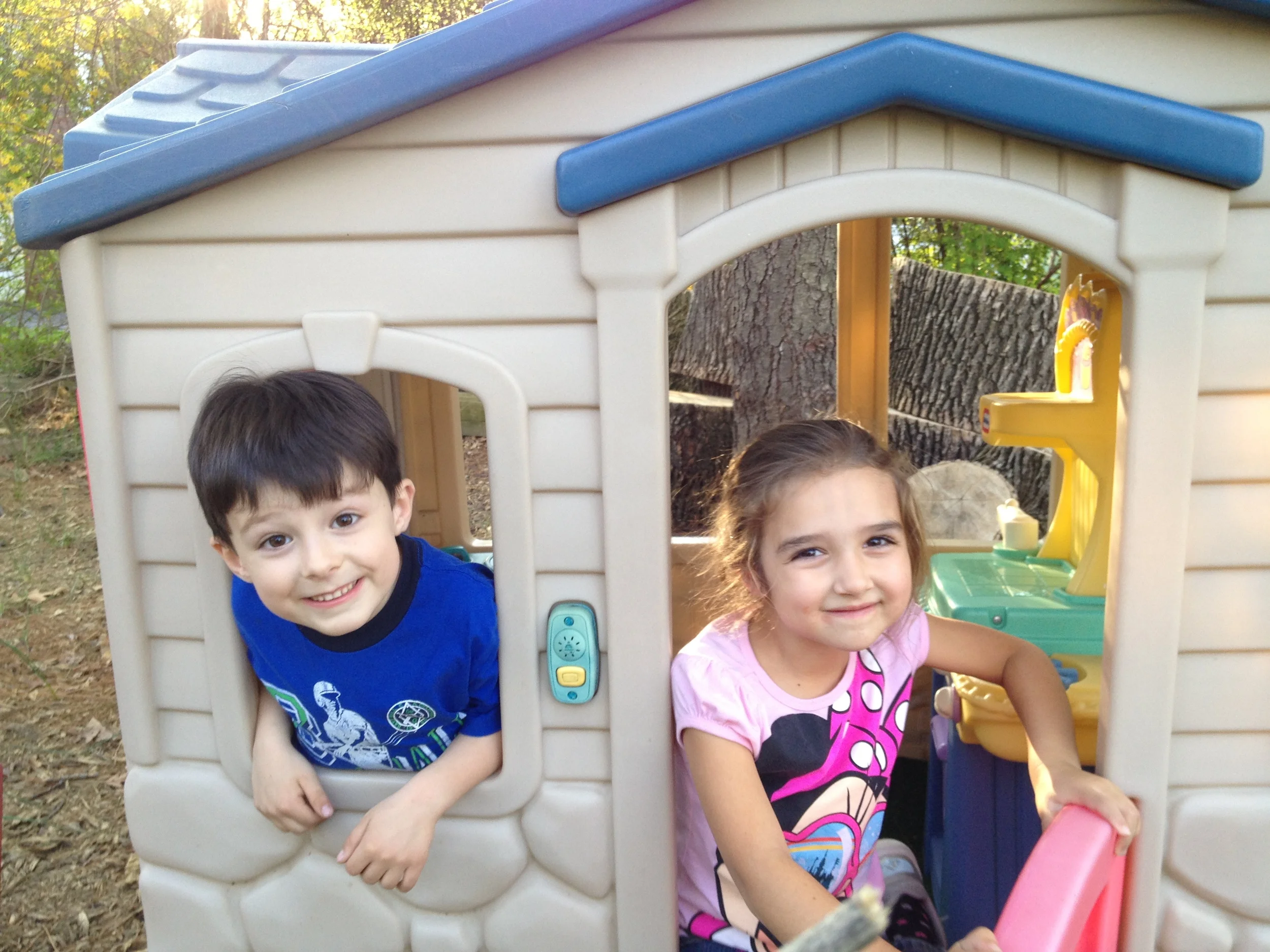 Visiting Mark's BF from high school.  His boy Gavin and Hannah.