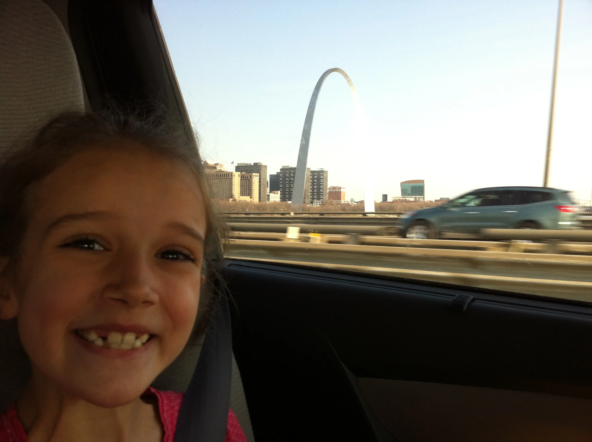 Passing the St. Louis arch.