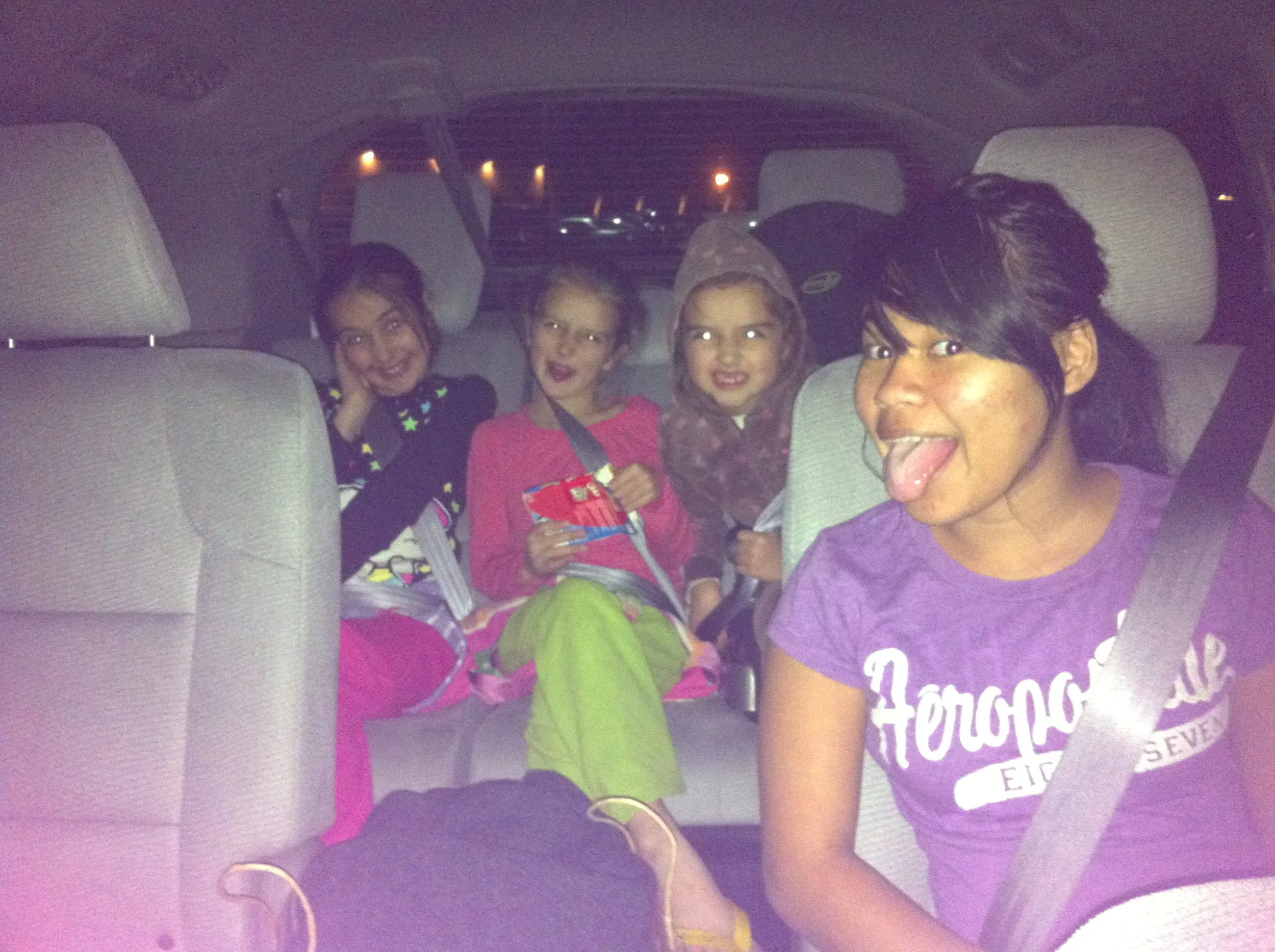 Party time in the van.