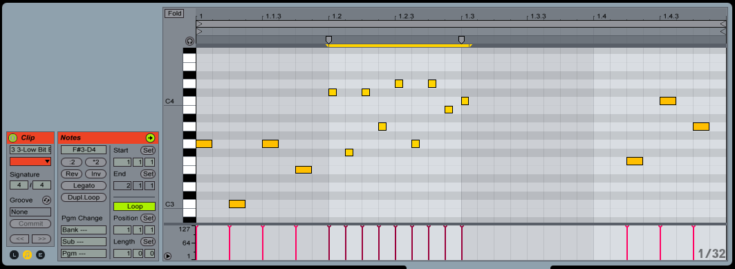 After selecting the notes you want to stretch, click and drag a "Stretch Marker" to the right or left to shrink or expand your MIDI notes. You can record the MIDI output onto a new MIDI track as you stretch notes back and forth.