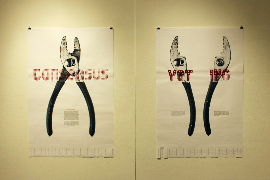  consensus vs voting poster diptych. 