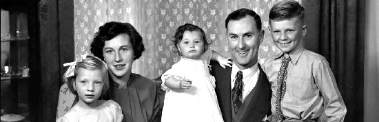 Dr A Keech and family