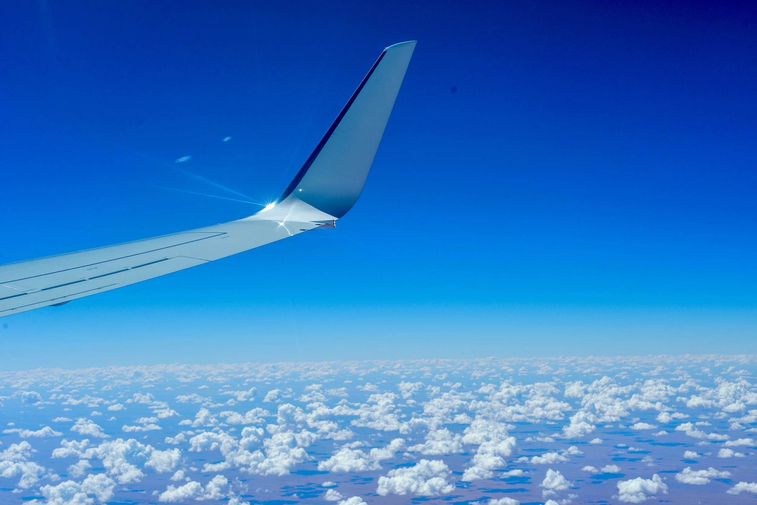 Our plane ride over.