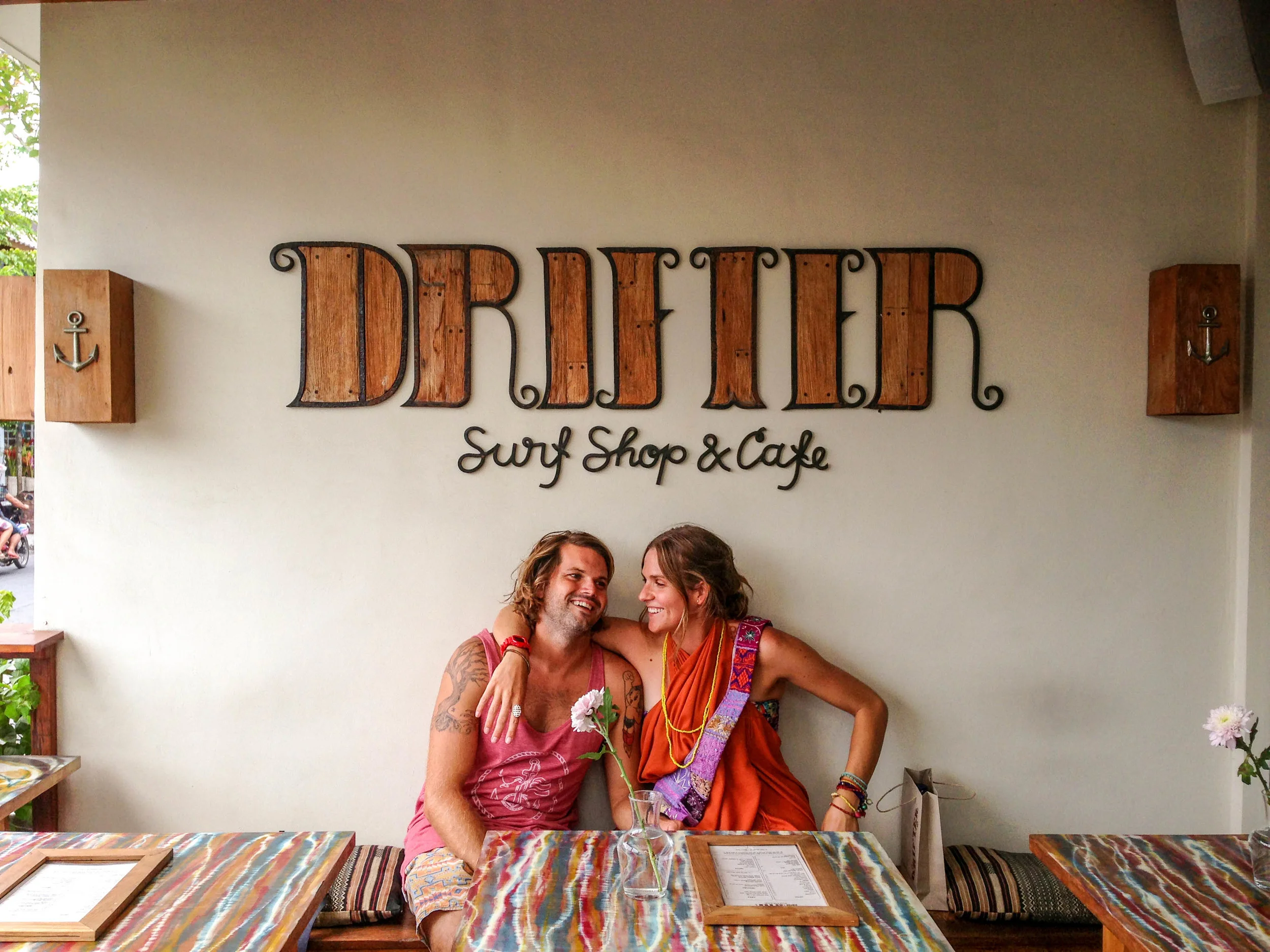 Chilling at Drifter, planning our next two weeks in Bali and Lombok.