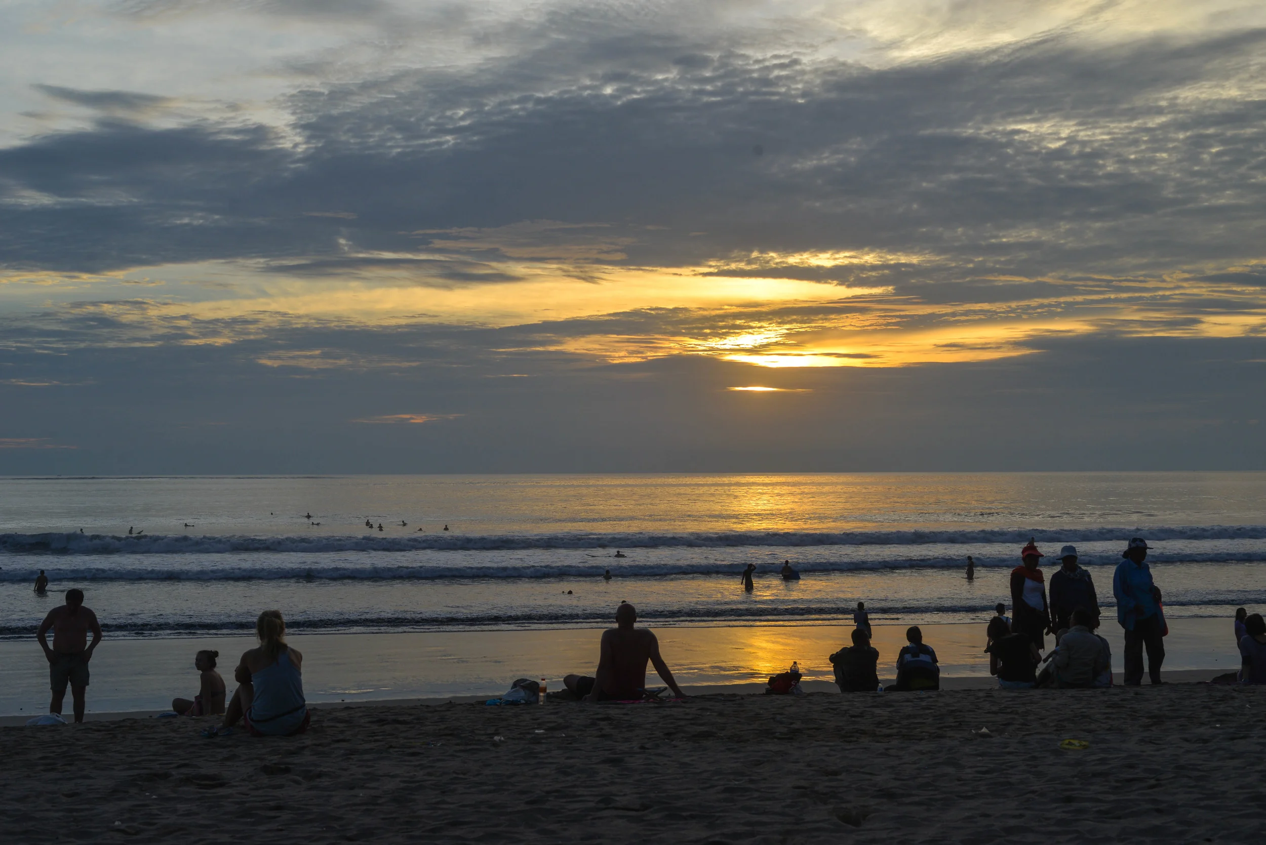 Love the vibe on Kuta beach at sunset, such an eclectic mix of locals, expats and travellers.
