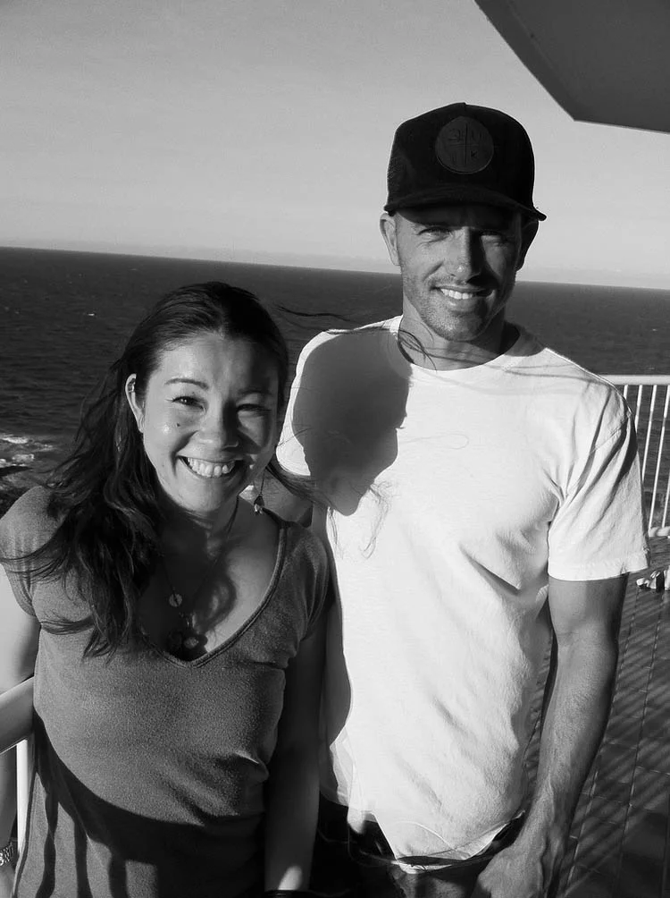 Hiromi and Kelly Slater