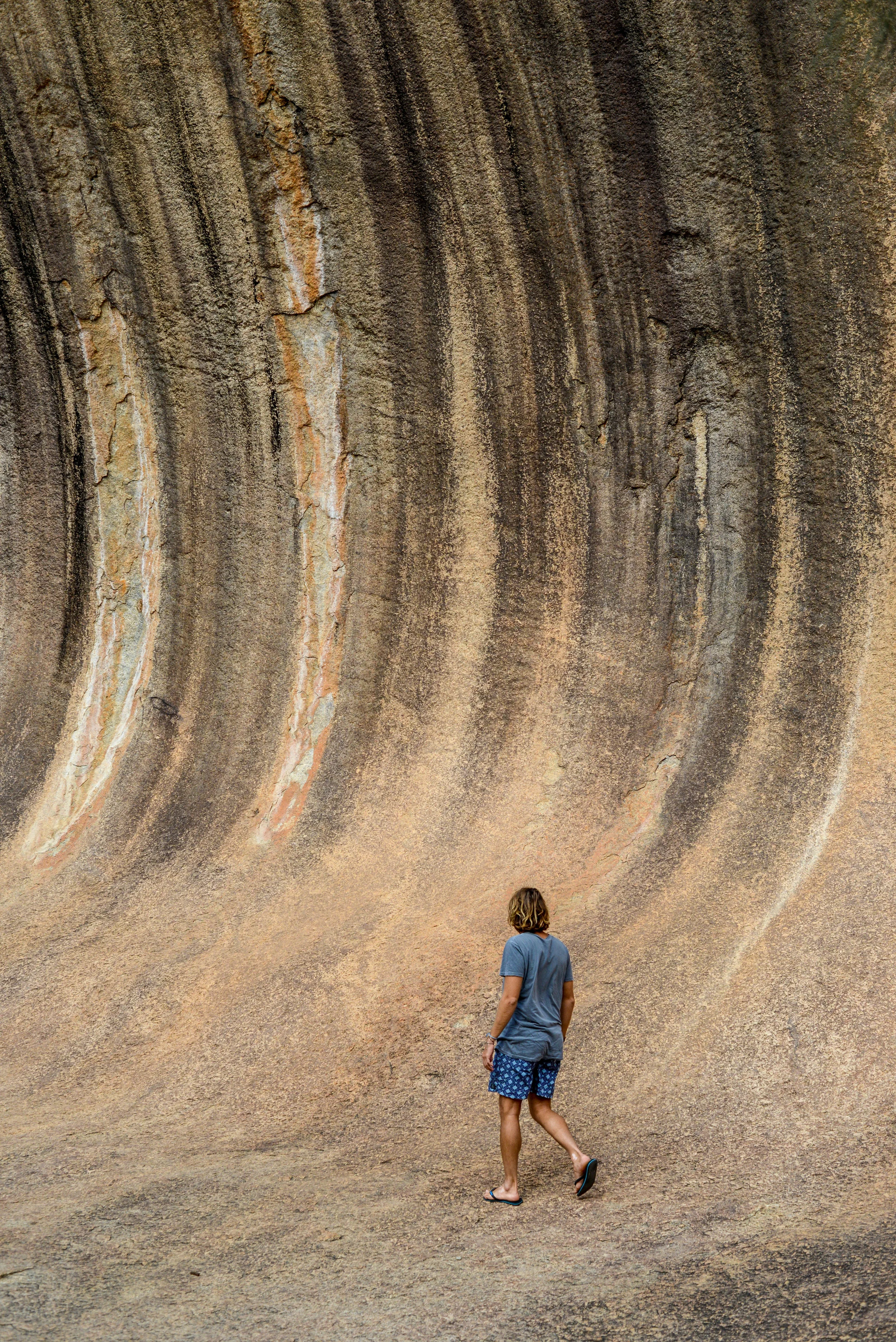 Beneath Wave Rock in Western Australia.