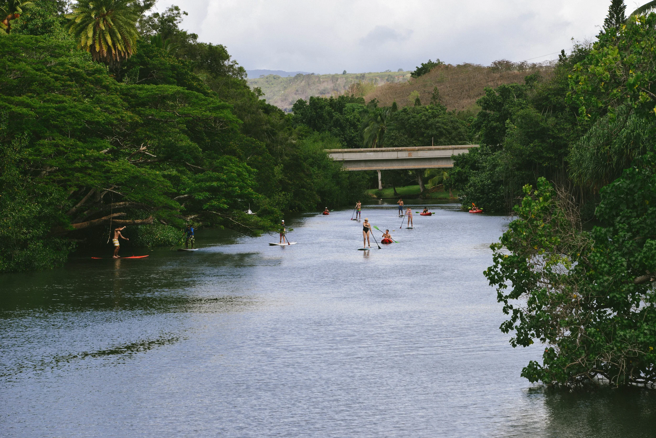 SUP on the Haleiwa inlet, Oahu.