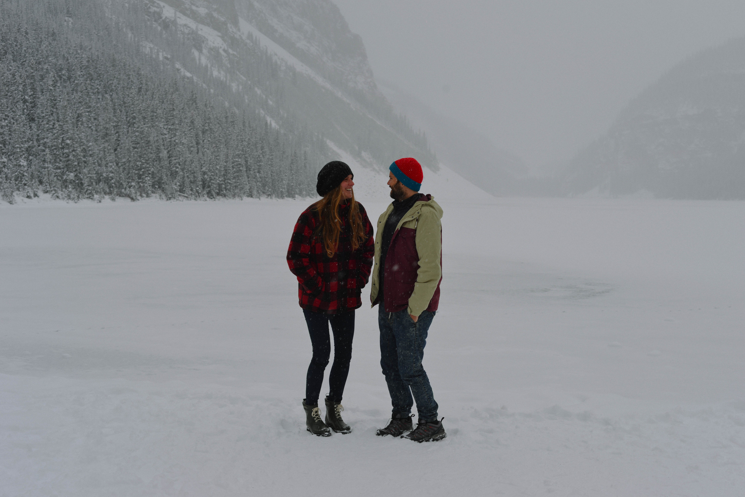 It was minus 26 degrees at Lake Louise, just a bit chilly!