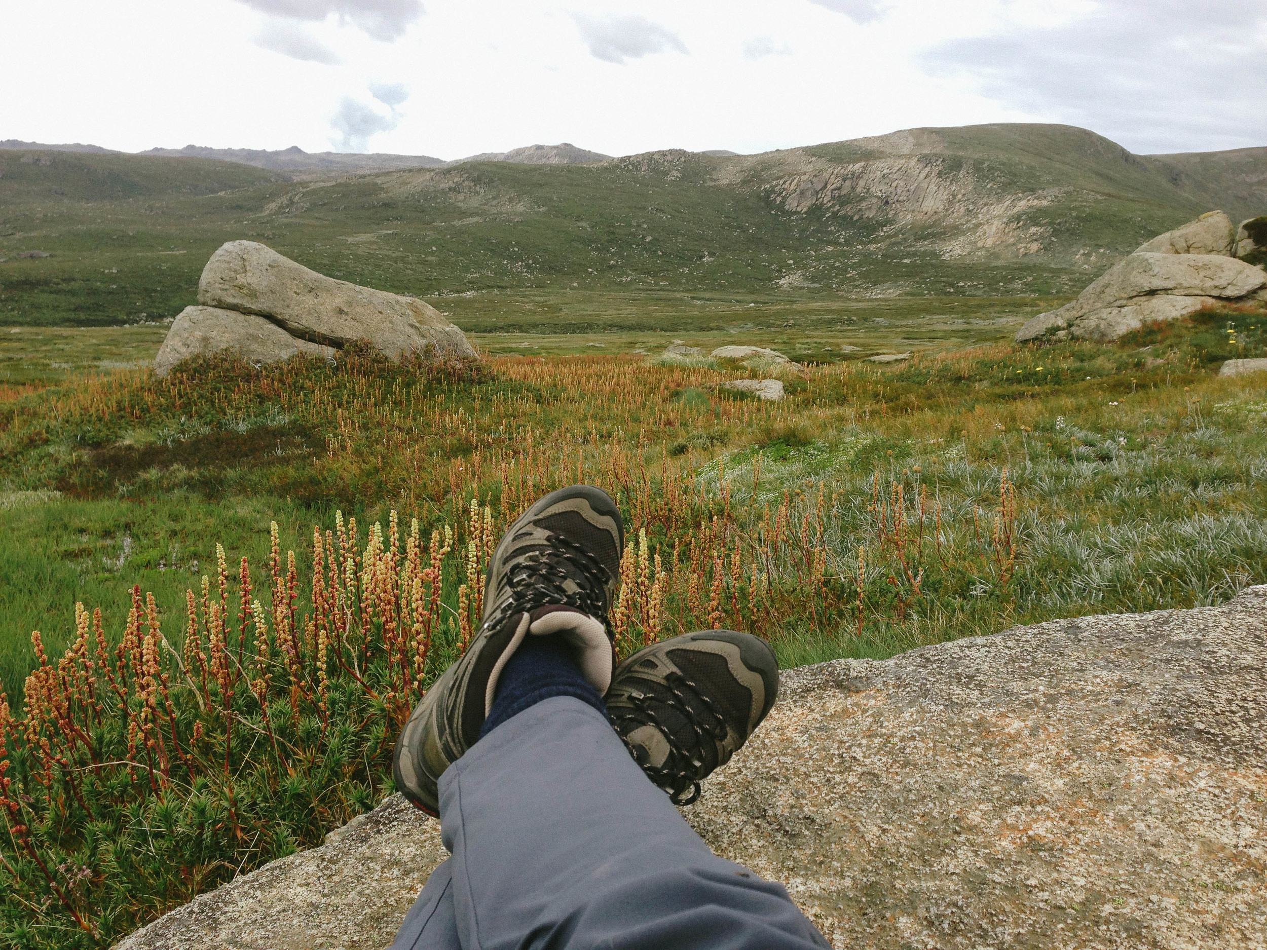 Taking a break in the Main Range