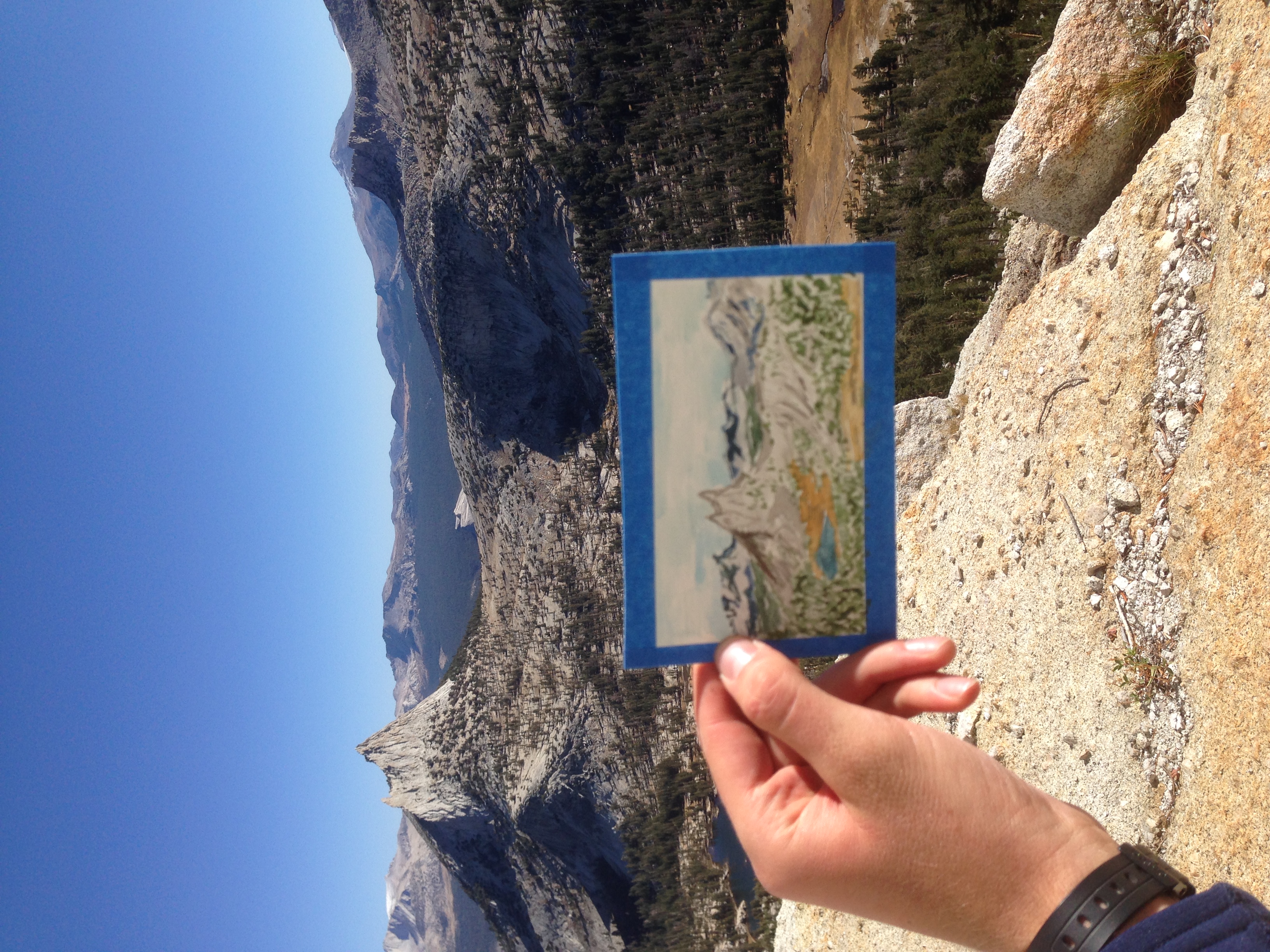 original photograph from sketching Cathedral Peak in Yos
