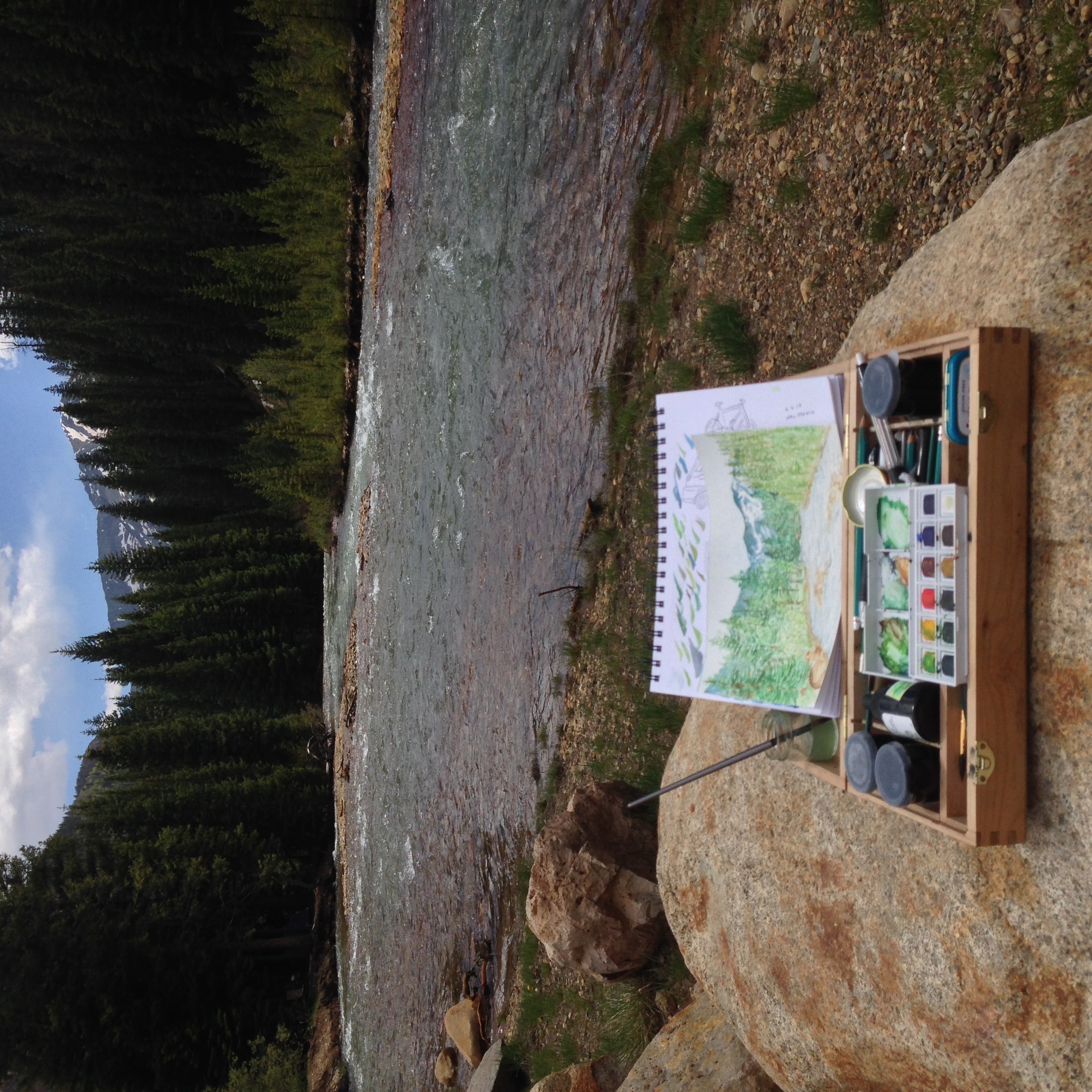 original photograph sketching in Colorado before Camp Illustrated came to fruition