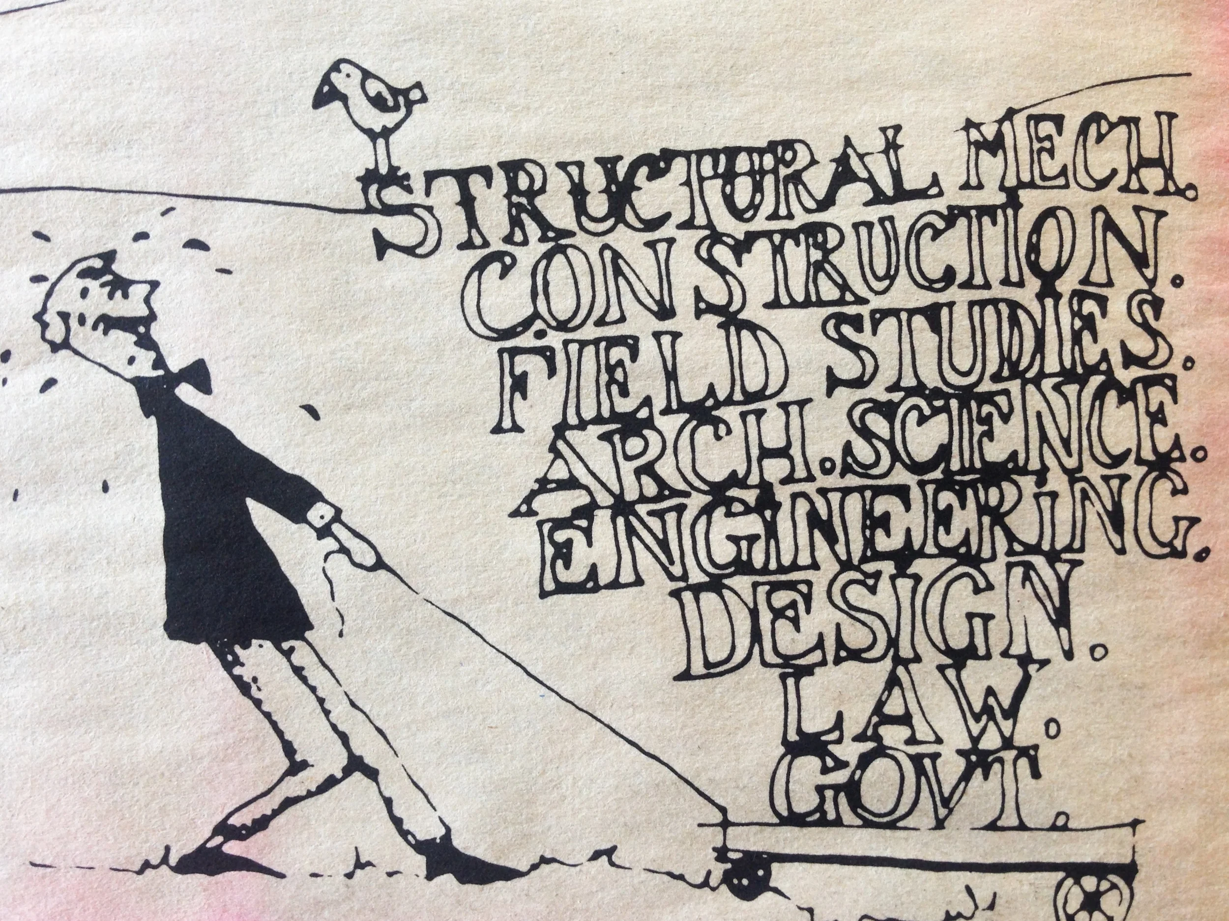  Illustration for an article on the third year of the Architecture Course at QIT in the 1984 student newspaper 