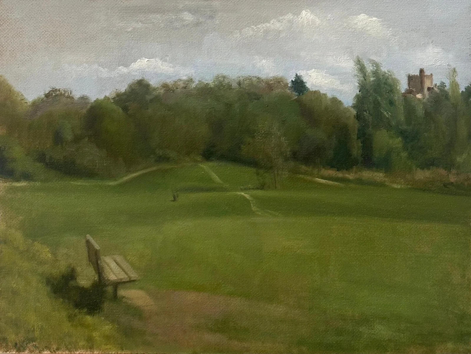 Towards Athlone House: Spring on Hampstead Heath