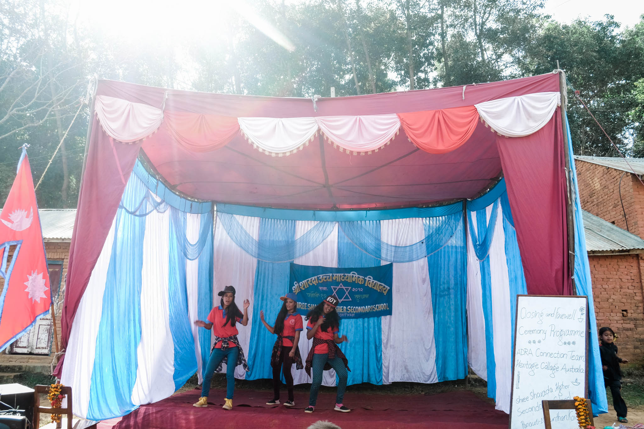 Dancers performed for us and we returned the gesture by performing the Heritage College Chant.