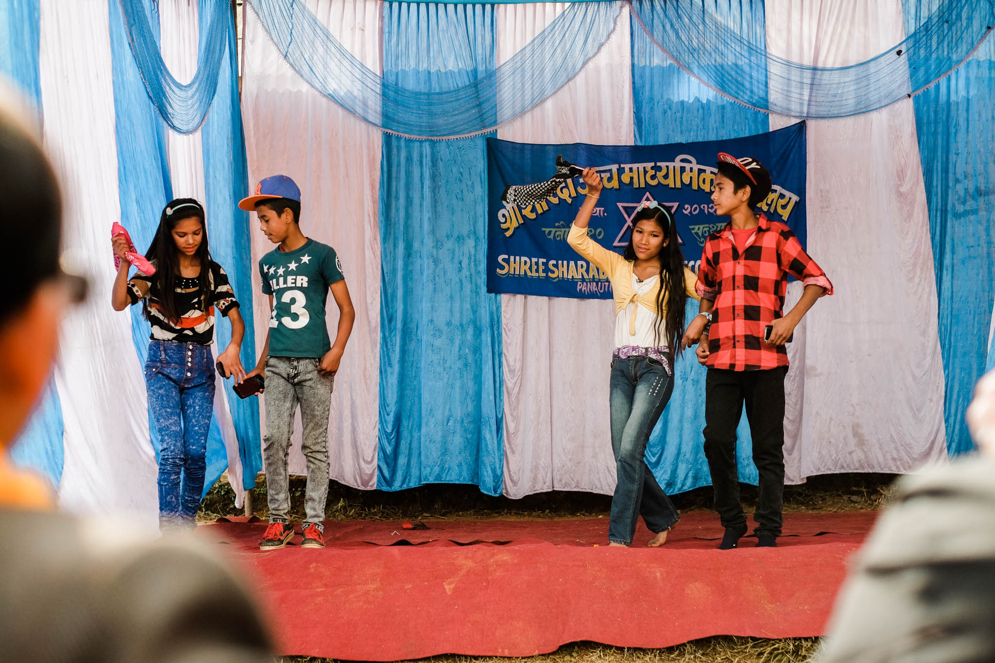 Kids danced to the "Selfie" song.