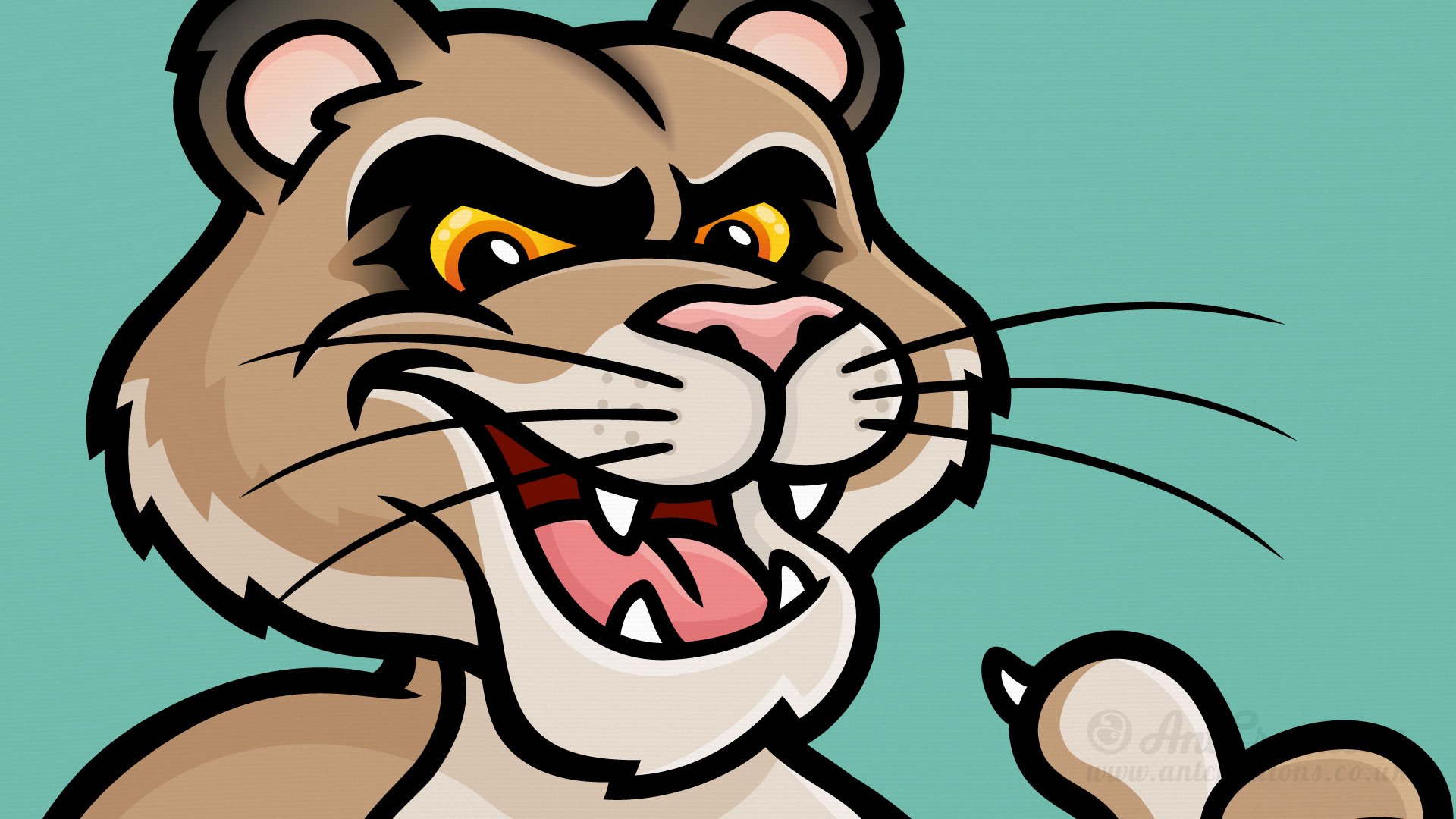Cougar Mascot Character Design — Vector Illustrator | Cartoons | Characters  | Graphic Designer