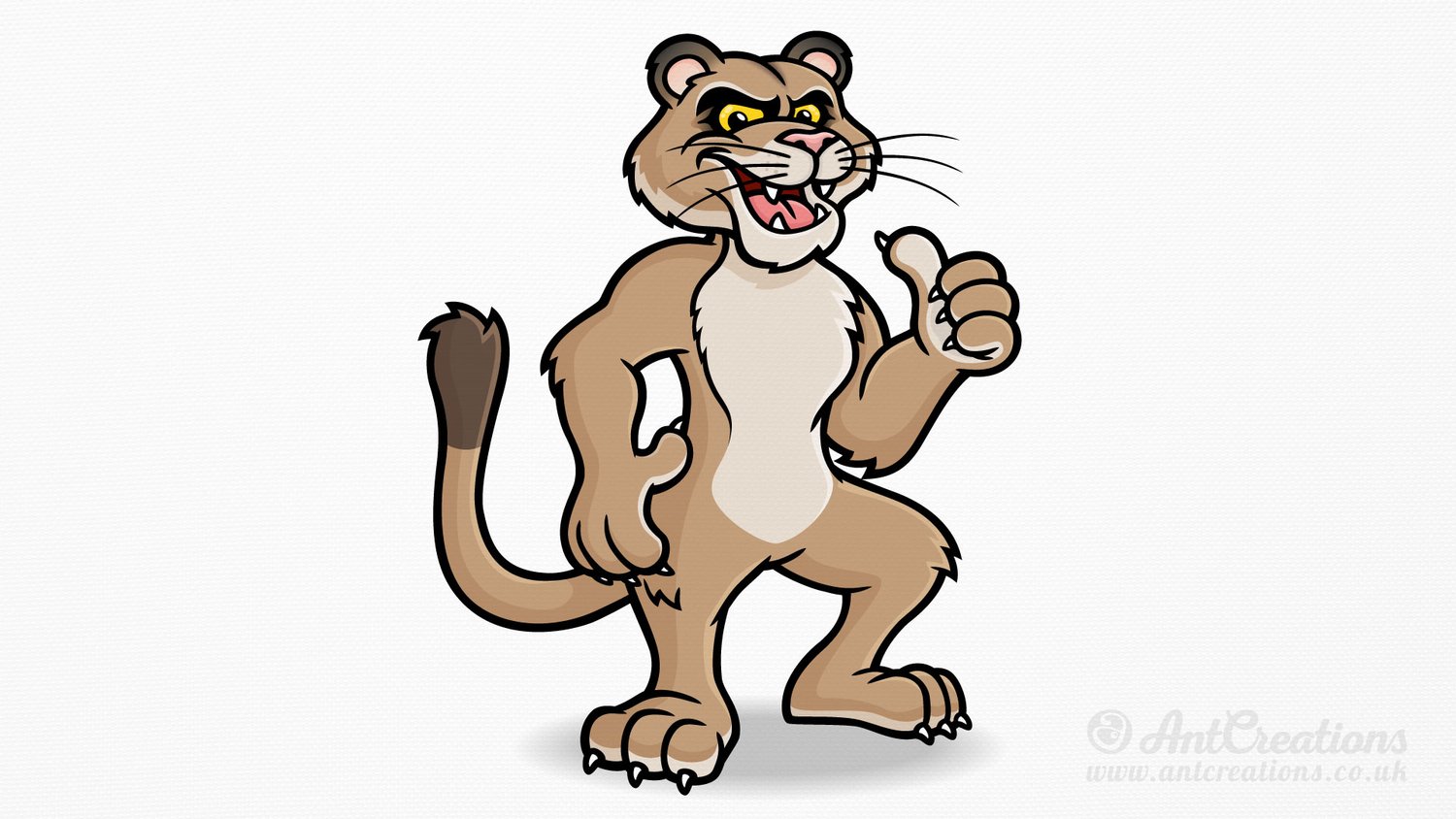 Cougar Mascot Character Design — Vector Illustrator | Cartoons | Characters  | Graphic Designer