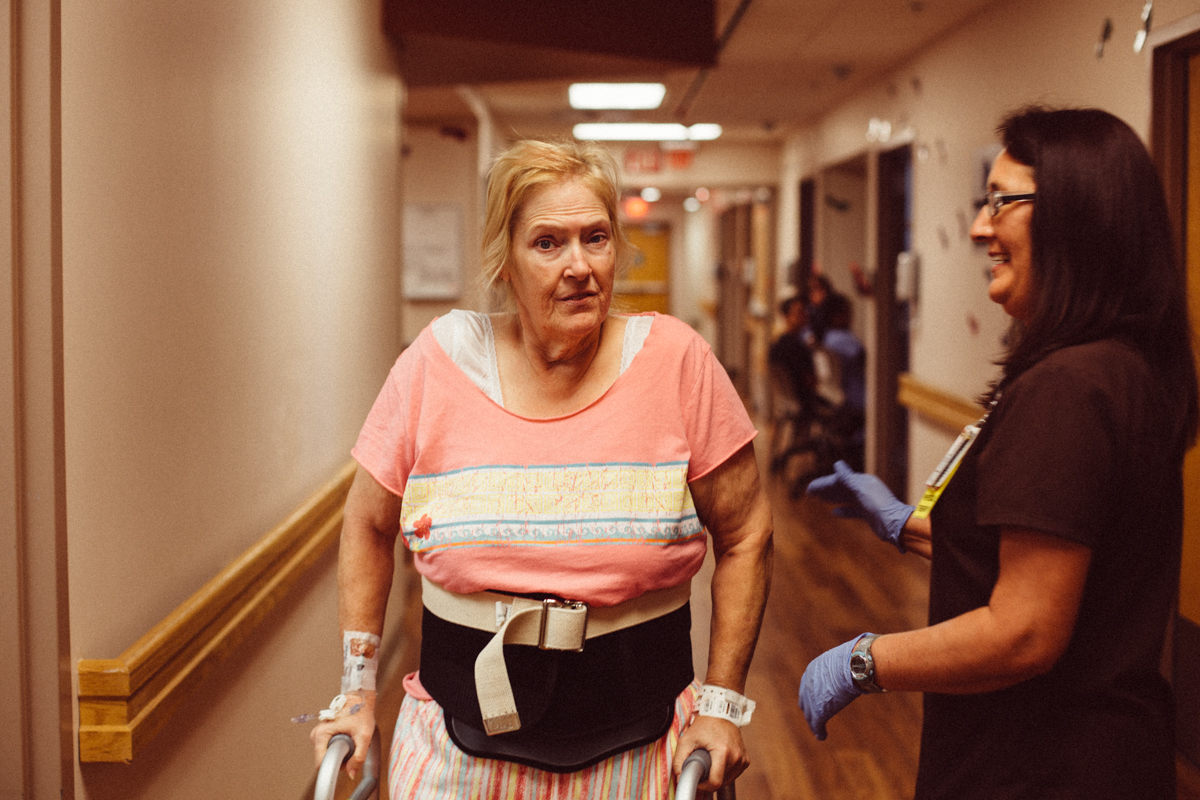 After a few days she was up and about. The recovery was slow and painful, but mom kept her spirits up and her sassy attitude kept the nursing staff entertained for the duration of our stay. ;)