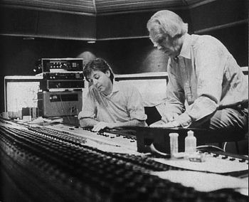 McCartney and Martin working on Pipes of Peace.