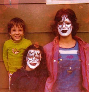 A photo given to me by Cadillac resident David Reiser of his kids dressed up as Kiss for the 1975 visit.