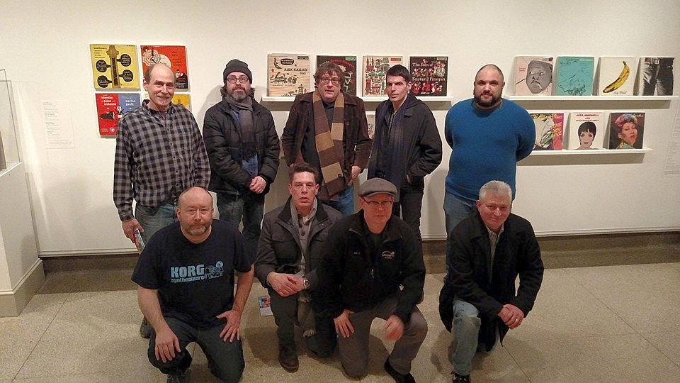 Several of the Spin Art contributors gathered at the Columbus Museum of Art last night for a sneak peak of the exhibit. Photo courtesy of Kyle Siegrist and taken by Amy Kesting.