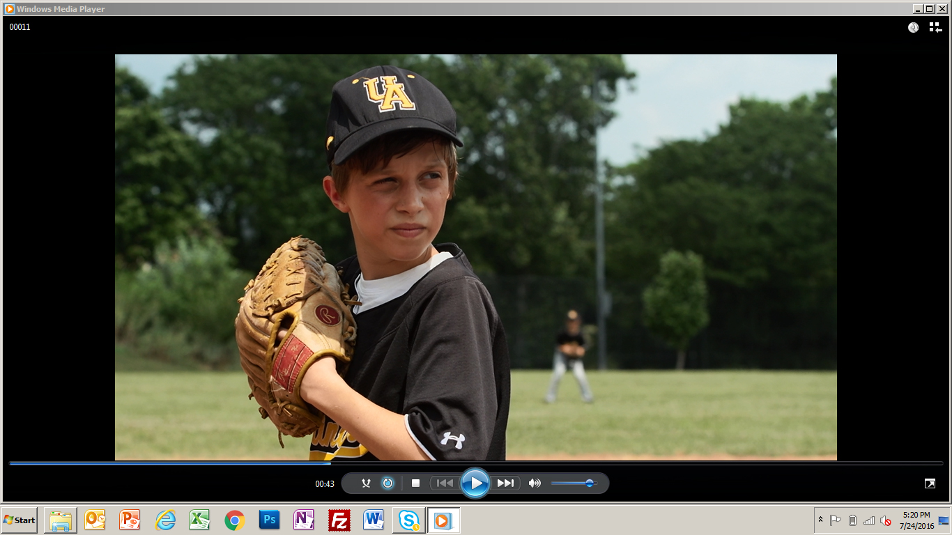 Sam getting ready for the big pitch.