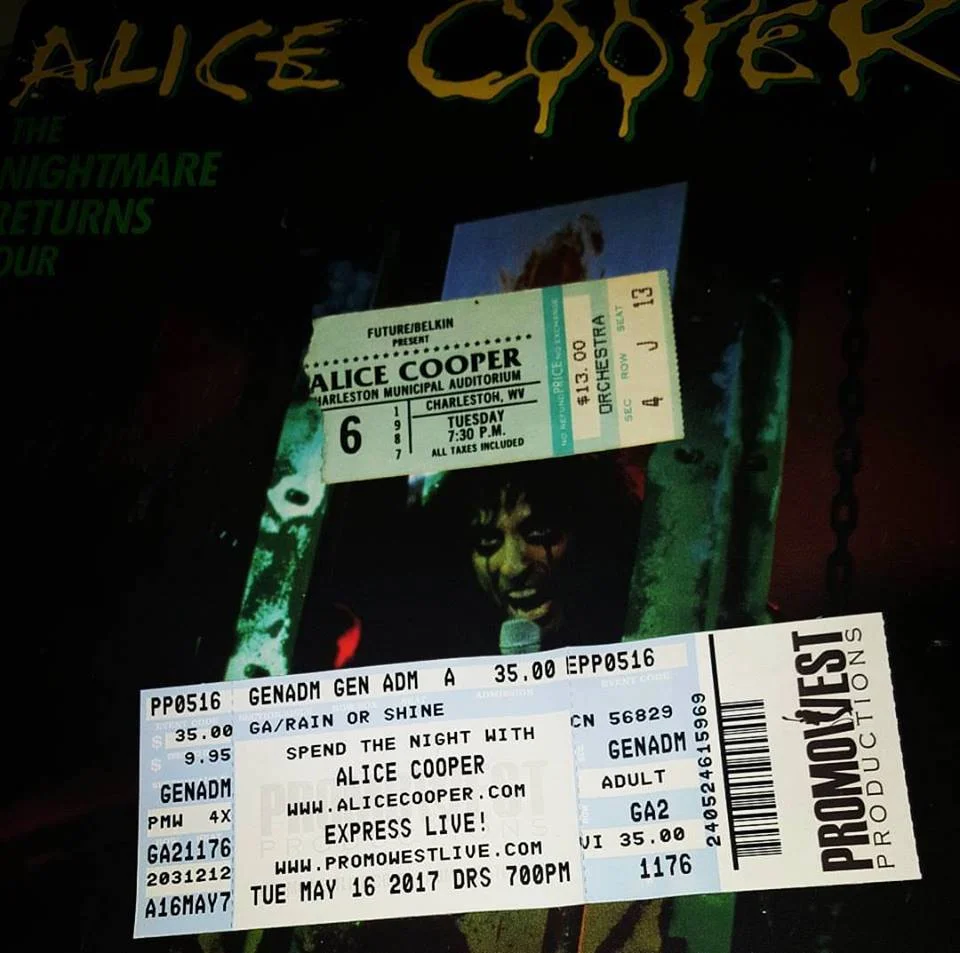 Thirty years of seeing Alice Cooper 1987 - 2017.