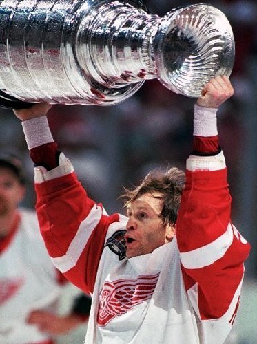 Vladimir Konstantiov and the Stanley Cup, 6 days before the accident.