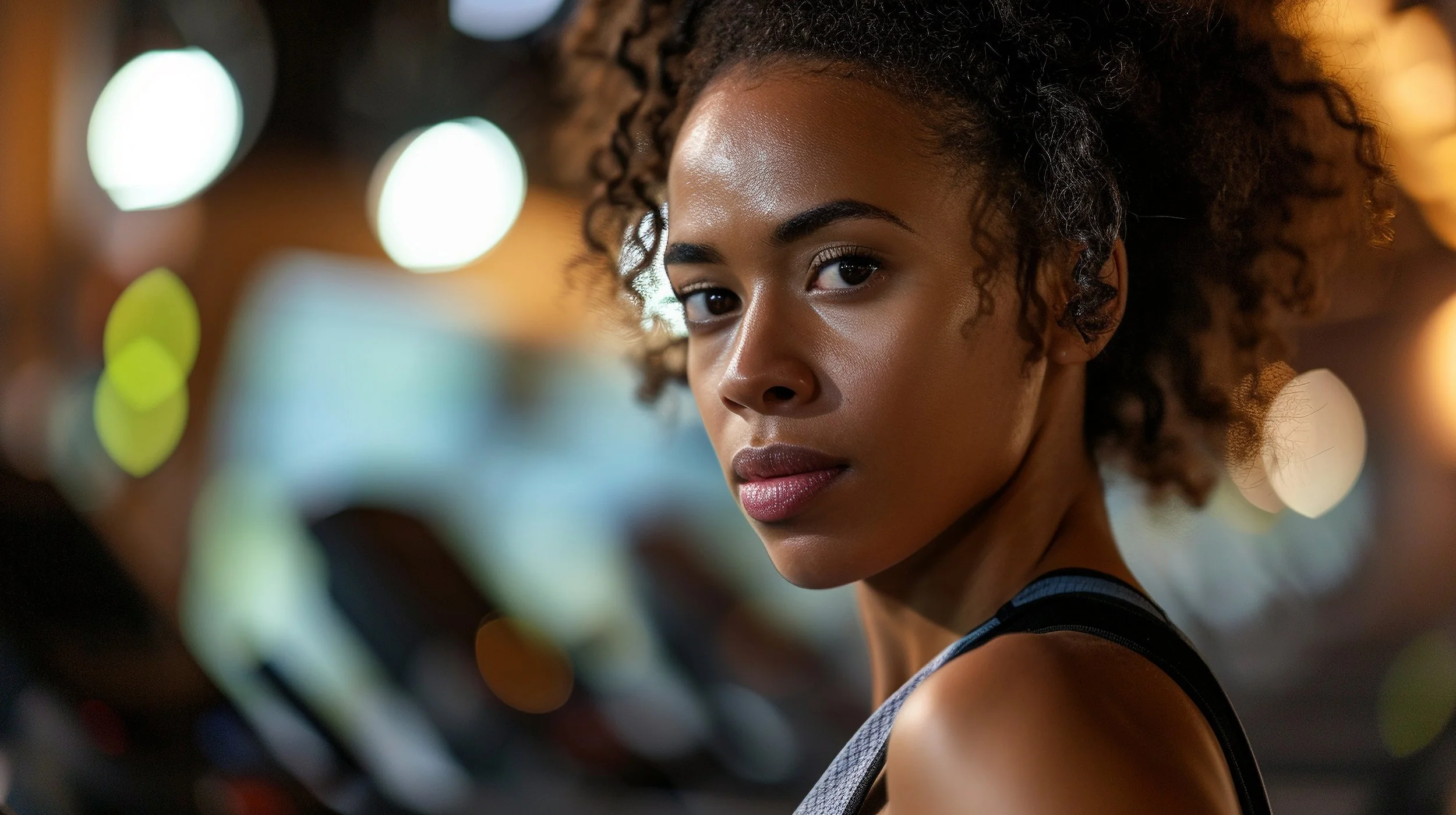 Dramatic portrait of serious young female actress during an audition.