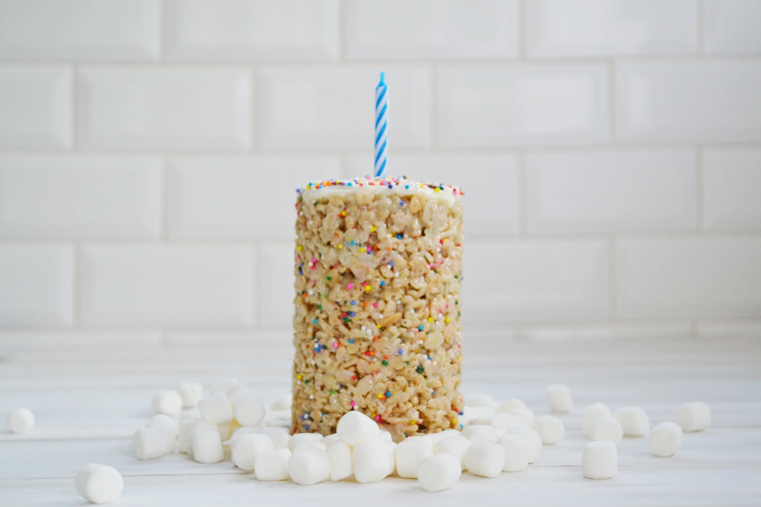Rice Krispies Birthday Cake