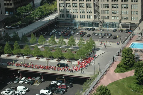 SNA 2012 rally march birds eye view