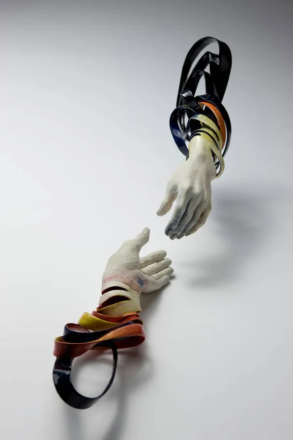 Stoneware clay/ Hand built/ Colored slip/ Oxide fire/ 2008
