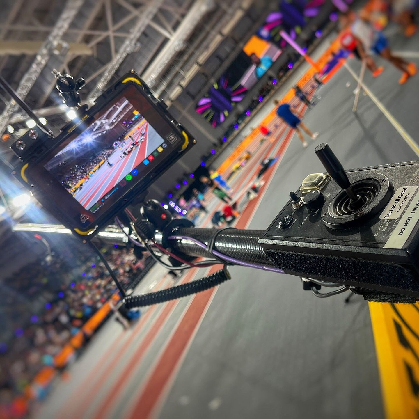 Two HD polecams racked wirelessly at the World Athletics Indoor Championships in Glasgow last week 👏🏼

#polecam #polecamhd