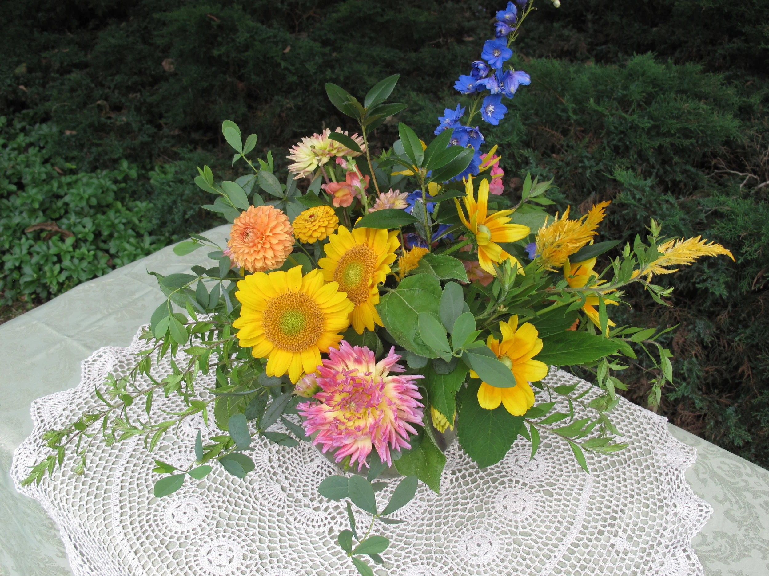 A splash of color to a summer bouquet