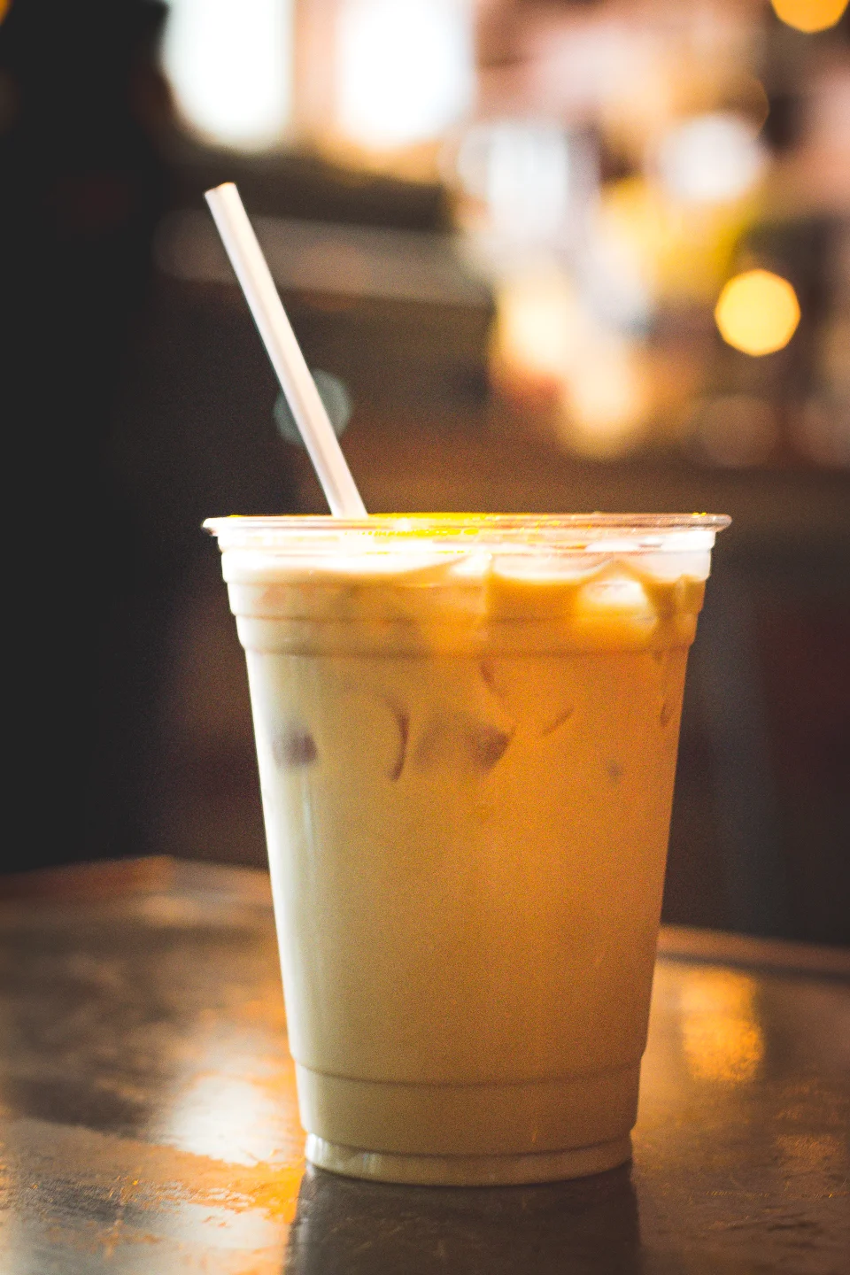 A delectable iced chai latte, at Panther coffee, a cool coffee house in Sunset Harbor, Miami Beach, FL.